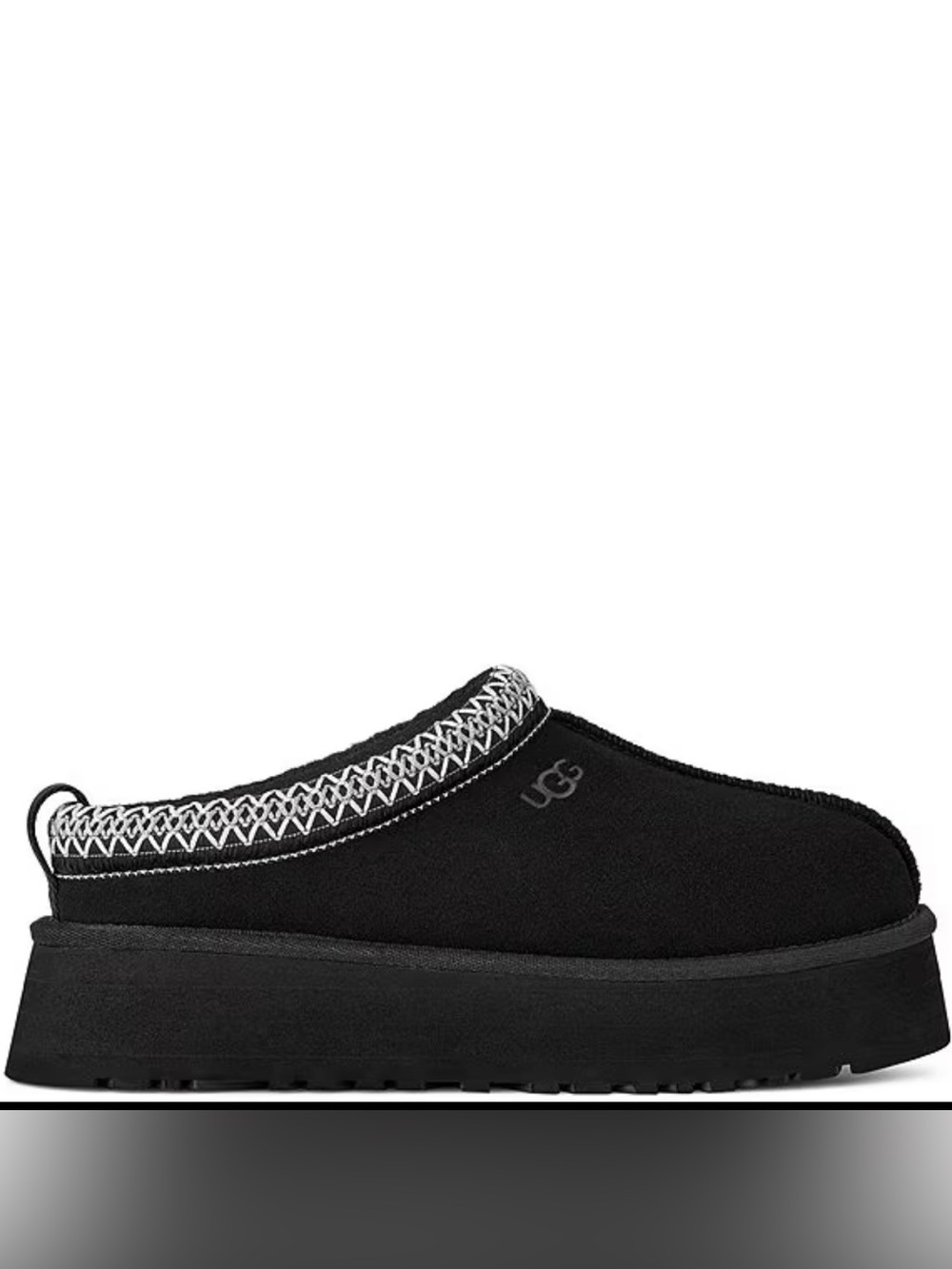 UGG Tazz Black Suede Slip-On Platform Clog size 7 - Picture 2 of 6